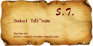 Sokol Tünde névjegykártya